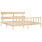 vidaXL Giroletto con Testiera Super King Size in Legno Massello vidaXL Giroletto con Testiera Super King Size in Legno Massello