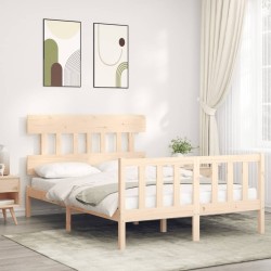 Giroletto con Testiera 4FT Small Double in Legno Massello
