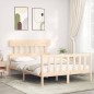 vidaXL Giroletto con Testiera Small Double in Legno Massello