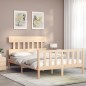 vidaXL Giroletto con Testiera Small Double in Legno Massello