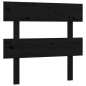 Giroletto con Testiera Nero 100x200 cm in Legno Massello Giroletto con Testiera Nero 100x200 cm in Legno Massello