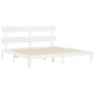 vidaXL Giroletto Testiera Bianco Super King Size in Legno Massello
