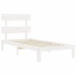 Giroletto con Testiera Bianco 100x200 cm in Legno Massello Giroletto con Testiera Bianco 100x200 cm in Legno Massello