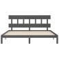 Giroletto con Testiera Grigio 6FT Super King in Legno Massello Giroletto con Testiera Grigio 6FT Super King in Legno Massello