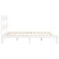 Giroletto con Testiera Bianco 160x200 cm Legno Massello Giroletto con Testiera Bianco 160x200 cm Legno Massello