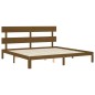 Giroletto con Testiera Miele 200x200 cm in Legno Massello Giroletto con Testiera Miele 200x200 cm in Legno Massello