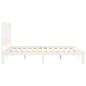 Giroletto con Testiera Bianco 160x200 cm Legno Massello Giroletto con Testiera Bianco 160x200 cm Legno Massello