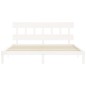 vidaXL Giroletto Testiera Bianco Super King Size in Legno Massello