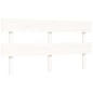 Giroletto con Testiera Bianco 5FT King Size in Legno Massello Giroletto con Testiera Bianco 5FT King Size in Legno Massello