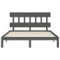 Giroletto con Testiera Grigio 5FT King Size in Legno Massello Giroletto con Testiera Grigio 5FT King Size in Legno Massello