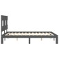 Giroletto con Testiera Grigio 5FT King Size in Legno Massello Giroletto con Testiera Grigio 5FT King Size in Legno Massello