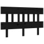 Giroletto con Testiera Nero 4FT Small Double in Legno Massello Giroletto con Testiera Nero 4FT Small Double in Legno Massello