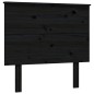 Giroletto con Testiera Nero 3FT Single in Legno Massello Giroletto con Testiera Nero 3FT Single in Legno Massello
