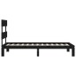 Giroletto con Testiera Nero 2FT6 Small Single in Legno Massello Giroletto con Testiera Nero 2FT6 Small Single in Legno Massello