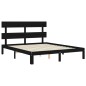 Giroletto con Testiera Nero 5FT King Size in Legno Massello Giroletto con Testiera Nero 5FT King Size in Legno Massello