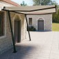 Tenda da Sole Retrattile Automatica con Pali 4x3 m Crema Tenda da Sole Retrattile Automatica con Pali 4x3 m Crema