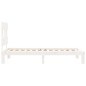 Giroletto con Testiera Bianco 100x200 cm in Legno Massello Giroletto con Testiera Bianco 100x200 cm in Legno Massello