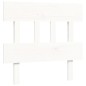 Giroletto con Testiera Bianco 100x200 cm in Legno Massello Giroletto con Testiera Bianco 100x200 cm in Legno Massello