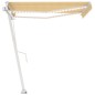 Tenda Sole Automatica LED Sensore Vento 350x250cm Gialla Bianca