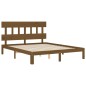 Giroletto con Testiera Miele 160x200 cm Legno Massello Giroletto con Testiera Miele 160x200 cm Legno Massello
