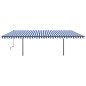 vidaXL Tenda Automatica con Sensore Vento e LED 6x3 m Blu Bianca vidaXL Tenda Automatica con Sensore Vento e LED 6x3 m Blu Bianca