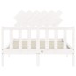 Giroletto con Testiera Bianco 4FT6 Double in Legno Massello Giroletto con Testiera Bianco 4FT6 Double in Legno Massello