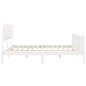 Giroletto con Testiera Bianco 4FT6 Double in Legno Massello Giroletto con Testiera Bianco 4FT6 Double in Legno Massello