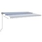vidaXL Tenda Automatica con Sensore Vento e LED 6x3 m Blu Bianca vidaXL Tenda Automatica con Sensore Vento e LED 6x3 m Blu Bianca