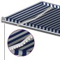 vidaXL Tenda Automatica con Sensore Vento e LED 6x3 m Blu Bianca vidaXL Tenda Automatica con Sensore Vento e LED 6x3 m Blu Bianca
