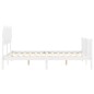 Giroletto con Testiera Bianco 140x200 cm in Legno Massello Giroletto con Testiera Bianco 140x200 cm in Legno Massello