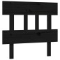 Giroletto con Testiera Nero 2FT6 Small Single in Legno Massello