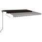vidaXL Tenda da Sole Retrattile Automatica con Pali 4x3 m Antracite vidaXL Tenda da Sole Retrattile Automatica con Pali 4x3 m Antracite