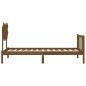 Giroletto con Testiera Miele 3FT Single in Legno Massello Giroletto con Testiera Miele 3FT Single in Legno Massello