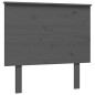 Giroletto con Testiera Grigio 100x200 cm in Legno Massello Giroletto con Testiera Grigio 100x200 cm in Legno Massello