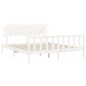 Giroletto con Testiera Bianco 6FT Super King in Legno Massello