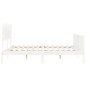 Giroletto con Testiera Bianco 6FT Super King in Legno Massello
