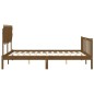 Giroletto con Testiera Miele 160x200 cm Legno Massello Giroletto con Testiera Miele 160x200 cm Legno Massello