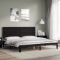 Giroletto con Testiera Nero 200x200 cm in Legno Massello Giroletto con Testiera Nero 200x200 cm in Legno Massello