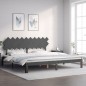 vidaXL Giroletto con Testiera Grigio 200x200 cm in Legno Massello vidaXL Giroletto con Testiera Grigio 200x200 cm in Legno Massello