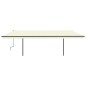 Tenda da Sole Automatica con Sensore Vento e LED 6x3 m Crema Tenda da Sole Automatica con Sensore Vento e LED 6x3 m Crema