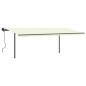 Tenda da Sole Automatica con Sensore Vento e LED 6x3 m Crema Tenda da Sole Automatica con Sensore Vento e LED 6x3 m Crema