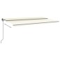 Tenda da Sole Automatica con Sensore Vento e LED 6x3 m Crema Tenda da Sole Automatica con Sensore Vento e LED 6x3 m Crema