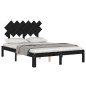 Giroletto con Testiera Nero 4FT6 Double in Legno Massello Giroletto con Testiera Nero 4FT6 Double in Legno Massello