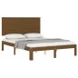 Giroletto con Testiera Miele 140x190 cm in Legno Massello