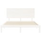 Giroletto con Testiera Bianco 160x200 cm Legno Massello Giroletto con Testiera Bianco 160x200 cm Legno Massello