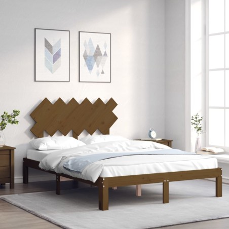 Giroletto con Testiera Miele 4FT6 Double in Legno Massello
