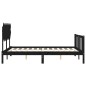 vidaXL Giroletto con Testiera Nero King Size in Legno Massello vidaXL Giroletto con Testiera Nero King Size in Legno Massello