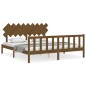 Giroletto con Testiera Miele 6FT Super King in Legno Massello Giroletto con Testiera Miele 6FT Super King in Legno Massello