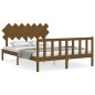 Giroletto con Testiera Miele 5FT King Size in Legno Massello