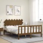 Giroletto con Testiera Miele 5FT King Size in Legno Massello